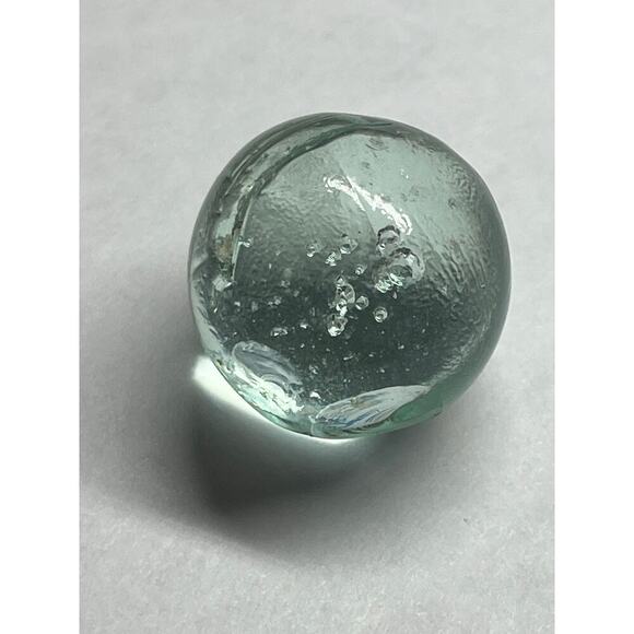 Vintage handblown glass marble. Clear. Bubbles. Man Made - Picture 1 of 8